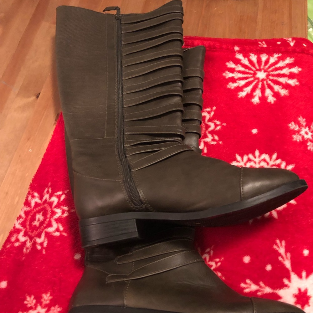 Olive green boots